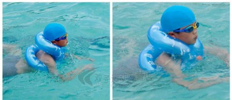 Túi khí đôi khuyến mại! Các sóng đặt ra thương hiệu tự du lịch vòng tròn trẻ em người lớn bơi vòng phao nằm hồ bơi