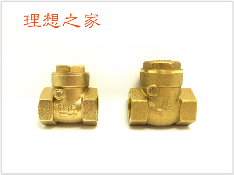 Brass horizontal check valve backstop valve backstop valve 4 points 6 points 1 inch waterproof back flow valve