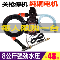 12V car washing water pump car washing machine 220V high pressure water gun household portable car washer brush car artifact grab