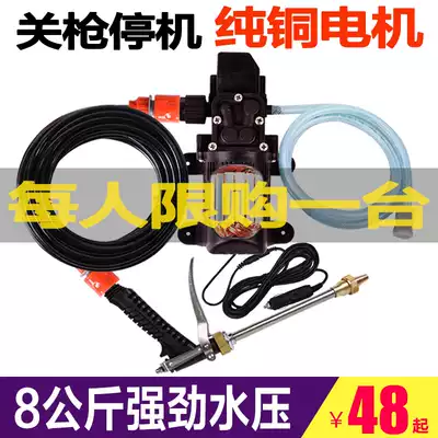 12V car washing water pump car washing machine 220V high pressure water gun household portable car washer car washing artifact grab