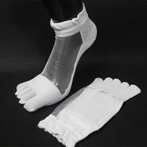 Five finger socks women short tube ultra-thin cotton bottom sweat absorption breathable toe socks summer thin stockings toe socks women