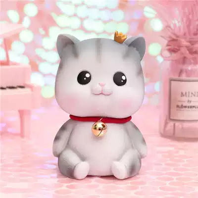 Cartoon bells, cats, cute, piggy bank, coins, piggy, boys and girls, birthday gifts