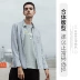 Áo sơ mi nam thủy thủ UOOhe 2019 phiên bản mới của Hàn Quốc áo cotton dài tay chạm đáy áo mùa xuân hoang dã - Áo áo khoác sơ mi Áo
