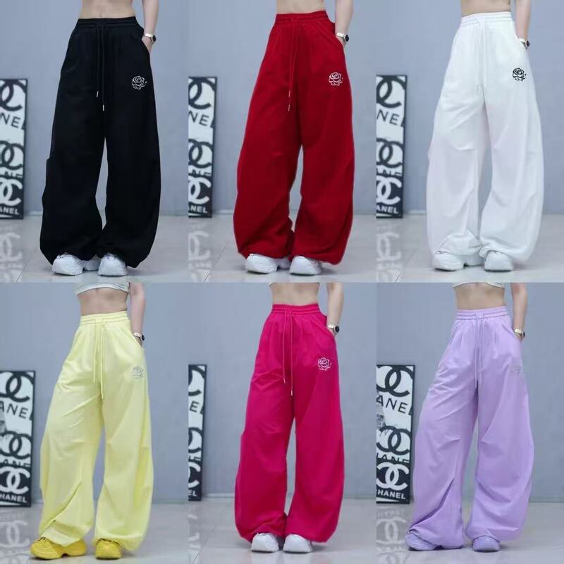 2026 Summer Loose Slimming Fashion Wide-Leg Pants Thin Style Unisex Jazz Dance Casual Sports Versatile Pants