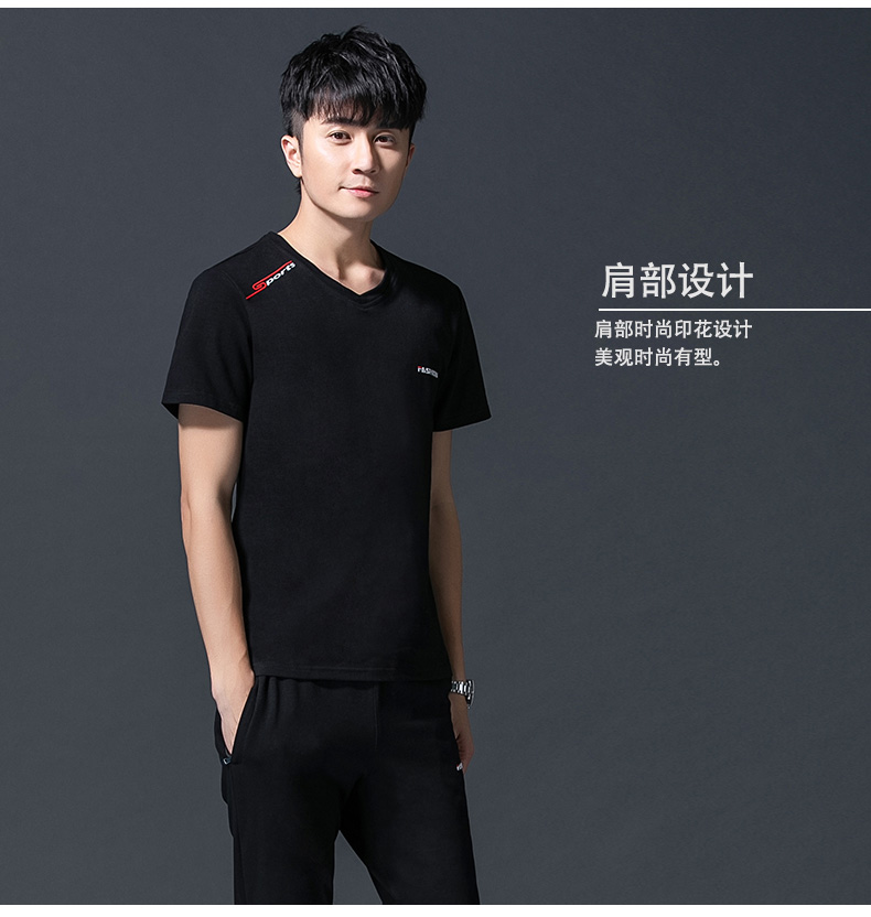 Bộ đồ thể thao nam mùa hè ngắn tay áo thun quần thường mặc quần short nam phù hợp với kích thước lớn rộng rãi thoáng khí quần áo chạy - Thể thao sau bộ thể thao nữ mùa đông