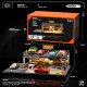 1:64 Scale Double-Decker Parking Lot Miniature Scene Model with Lighted Garage Suitable for Tomica Truck Parking Display Box Decoration
