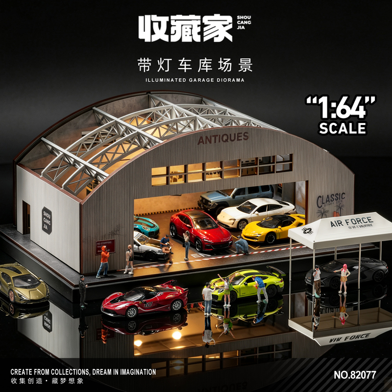 Collector's 1:64 Scale Parking Lot Model Garage Miniature Scene Suitable for Tomica Truck Model Storage Display Stand Decoration Collector's 1:64 Scale Parking Lot Model Garage Miniature Scene Suitable for Tomica Truck Model Storage Display Stand Decoration