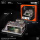 1:64 Scale Car Model Parking Garage Model Suitable for Tomica Alloy Cars, Storage Display Stand with Lights