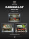 1:24 Scale Car Model Display Stand Parking Lot Simulation Garage Model Toy Dustproof Storage Box Ornament Collection