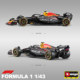 F1 Car Model 1:43 Red Bull Rb21 White Bull Formula Racing Car Model Simulation 2025 Verstappen