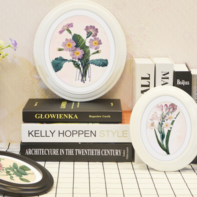 Oval Photo Frame 7 Inches 10 12inch 16inch Creative European-Style Retro Landscape Calligraphy and Painting Wedding Classical Wall-Mounted Picture Frame