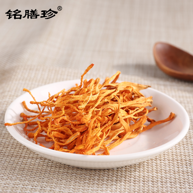 铭膳珍精选无硫虫草花金北虫干货草蛹虫草孢子头煲汤材料150g