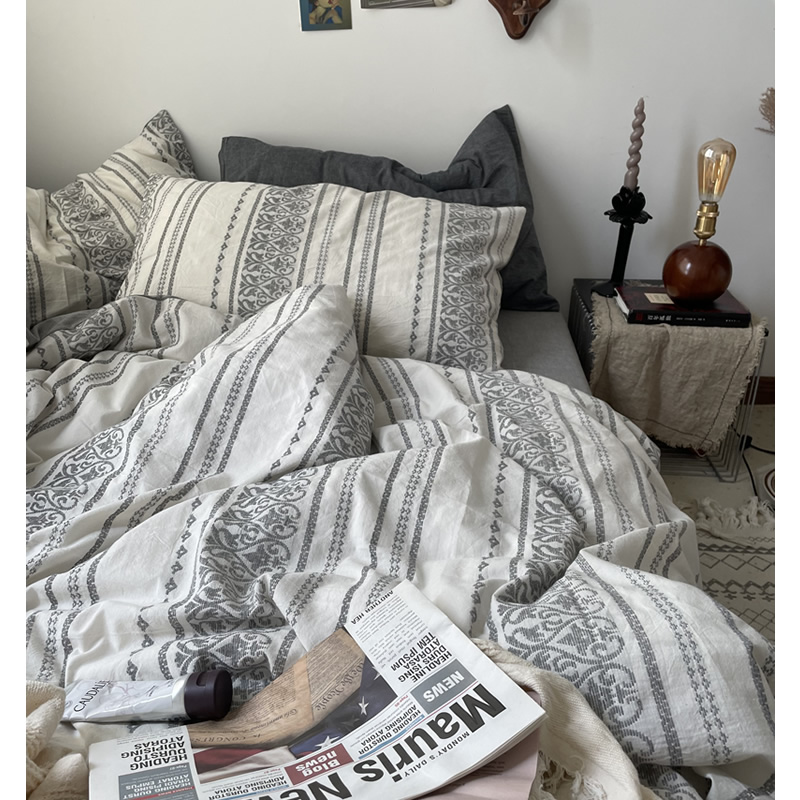 Basilica full cotton jacquard in Jerusalem Four pieces of pure cotton washed cotton bed linen bed Rind Bed bedding