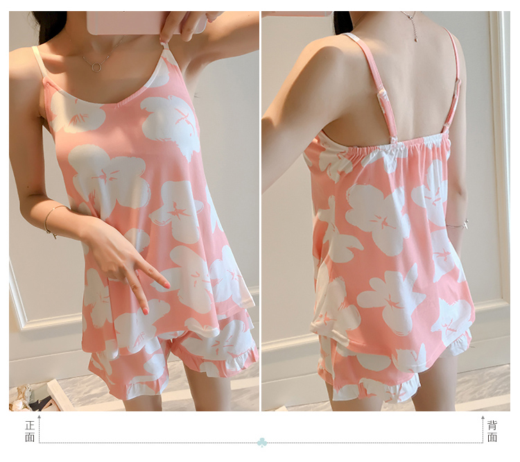 Với ngực pad nightdress nữ Hàn Quốc phiên bản của mặc-miễn phí áo ngực đồ lót tích hợp đồ ngủ nhà dịch vụ sexy mùa hè dây đeo váy ngắn