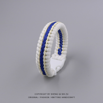 Rope is full of rope ; the bracelet around the bracelet of Real Madrid football bracelet weaving hand rope ; I have pure white