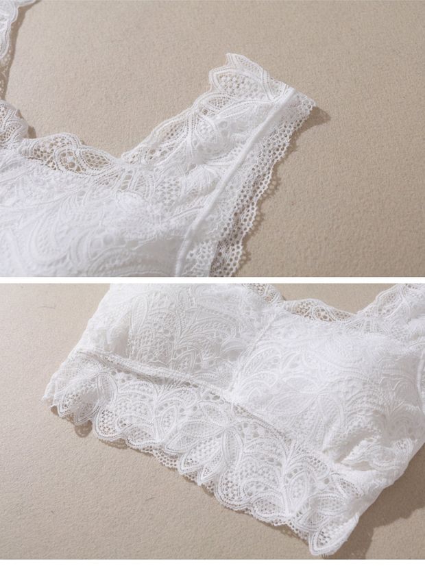 Mùa hè modal ren bandeau quấn ngực chống ánh sáng sling ngắn vest nữ kích thước lớn đồ lót cotton do lot nu