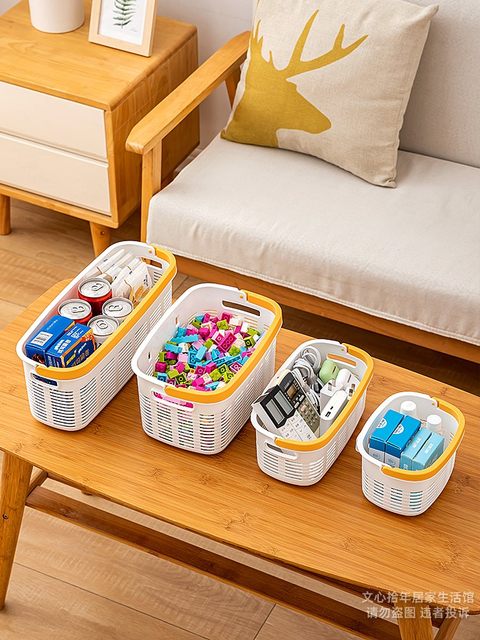 Mini Basket Memory Storage Basket Handheld Snacks Toys Multi-function Storage Basket Bath Hollow Plastic Mesh Basket