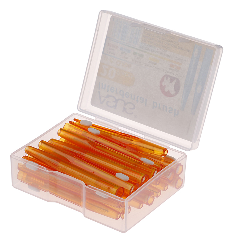 Tooth Slit Brush telescopic interdental brush tooth correction dental cover Cleaning slit orthodontic toothbrush tooth slit brush 20 support box