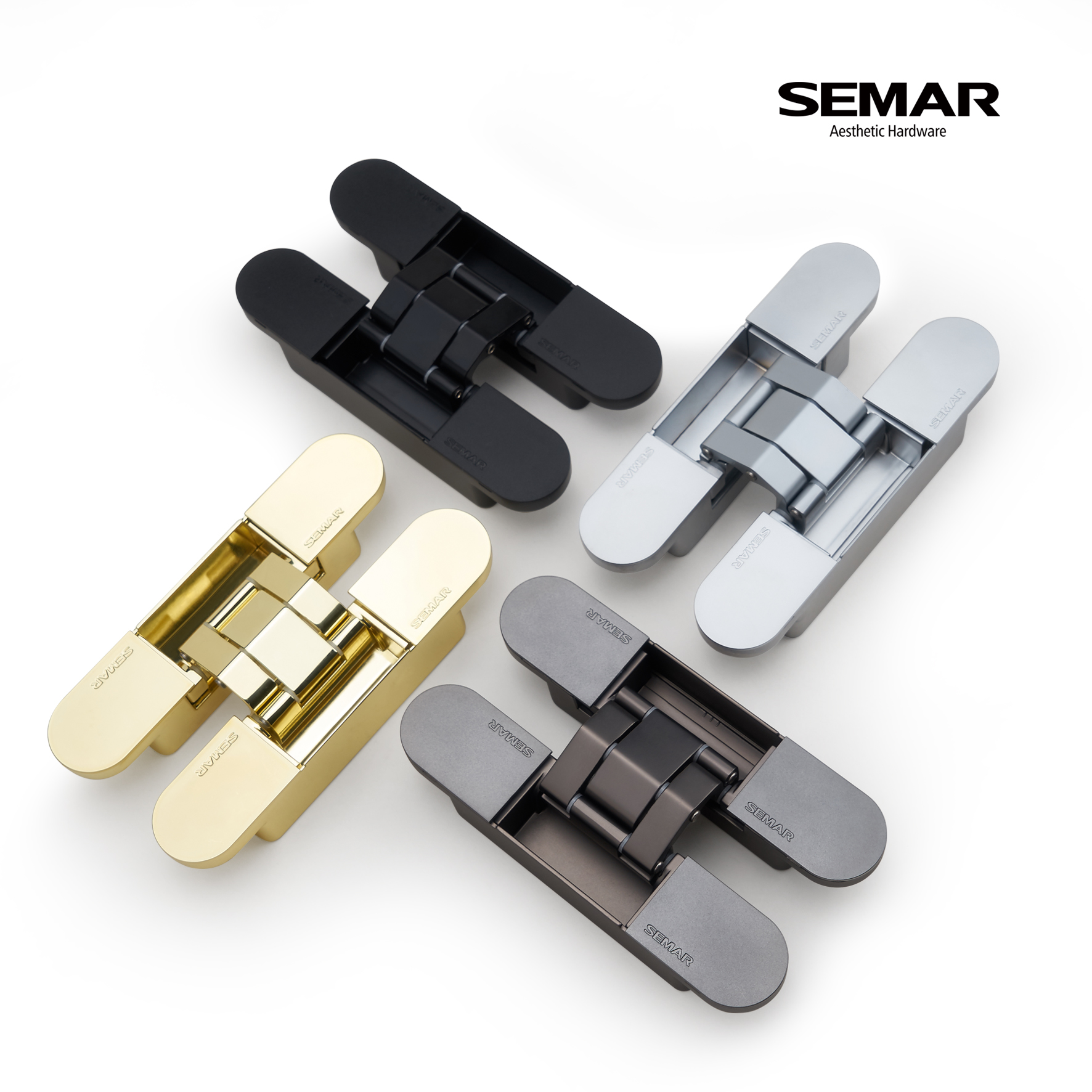 Italian SEMAR sima three-dimensional adjustable invisible hinge concealed cross hinged bedroom hide hinge mute