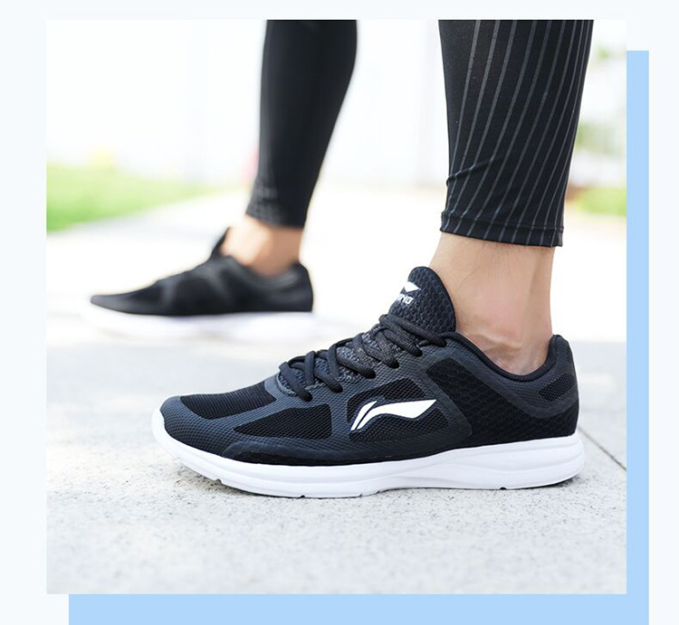 Giày nam Li Ning giày chạy bộ mùa hè 2019 mới chính hãng giày nhẹ nhẹ thoáng khí học sinh màu đỏ giày thể thao nam - Giày chạy bộ giày the thao