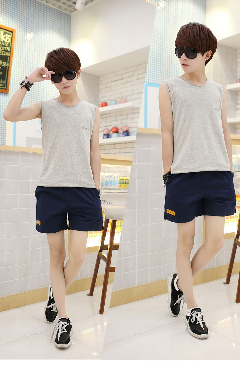 Mùa hè nam chạy thể dục quần short nam cotton giản dị kẹo màu hoang dã quần ba quần lỏng lẻo quần short nam