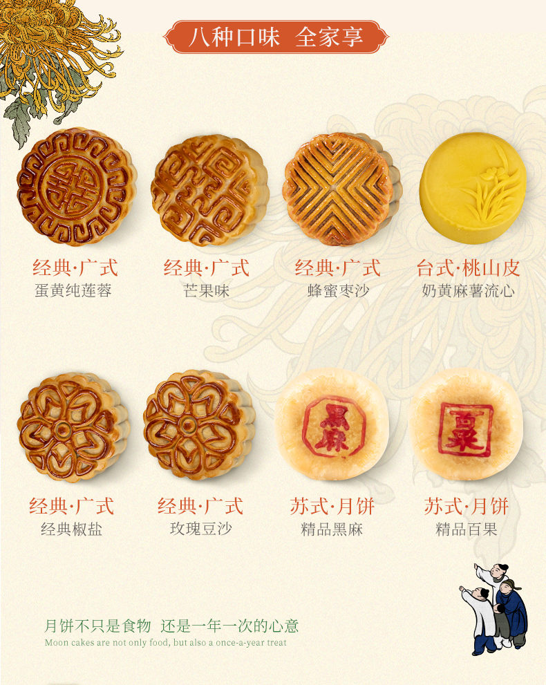 中华老字号 五味和 星空物语月饼礼盒 8饼8味530g 双重优惠折后￥24.86包邮