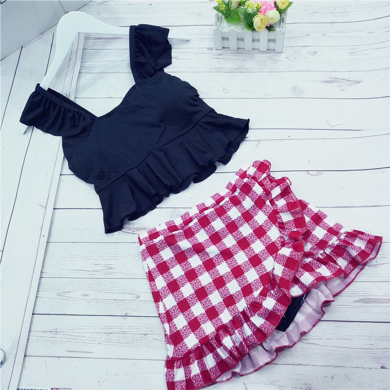 Bộ đồ tắm mùa xuân nóng bỏng nữ váy boxer hai mảnh dễ thương Cô gái tươi trẻ học sinh Hàn Quốc Đồ bơi nữ áo bơi 2 mảnh