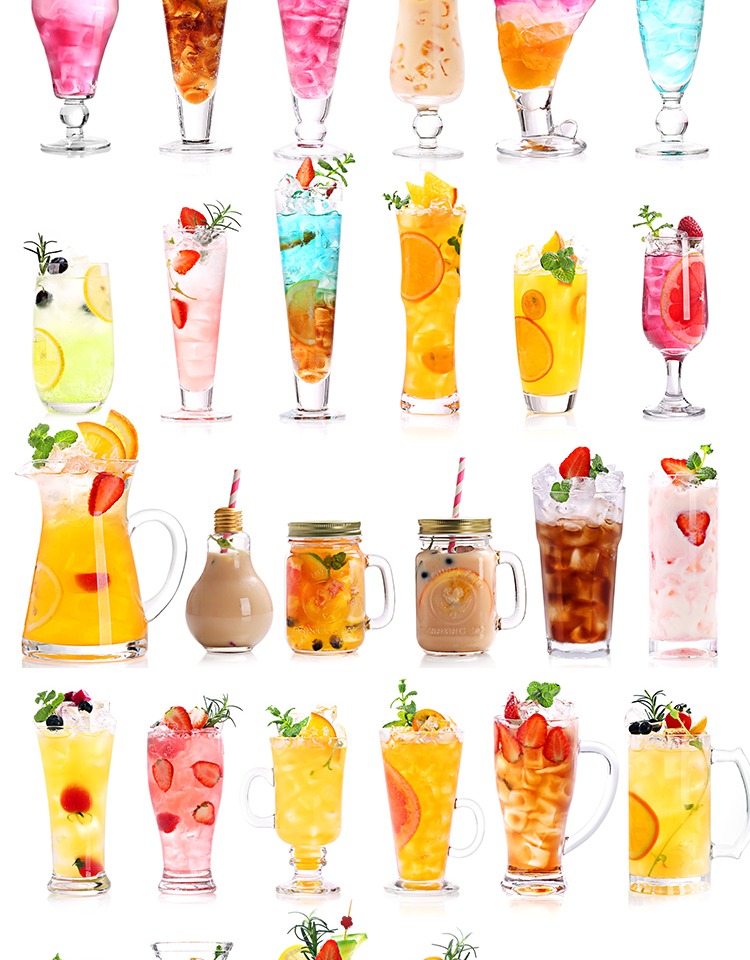 Cốc trà sữa cốc thủy tinh sáng tạo cốc cá tính hộ gia đình uống cốc cốc sữa lắc cốc lạnh uống cốc cốc cốc đá cát cốc - Tách cốc cafe giữ nhiệt