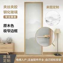 Landscape painting laminated glass flat door Japanese style medieval style customized bathroom full set safety sound insulation and moisture proof