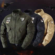 U.S. 101st Airborne Division 1 fleece cotton jacket military casual mens large size pilot jacket military fans