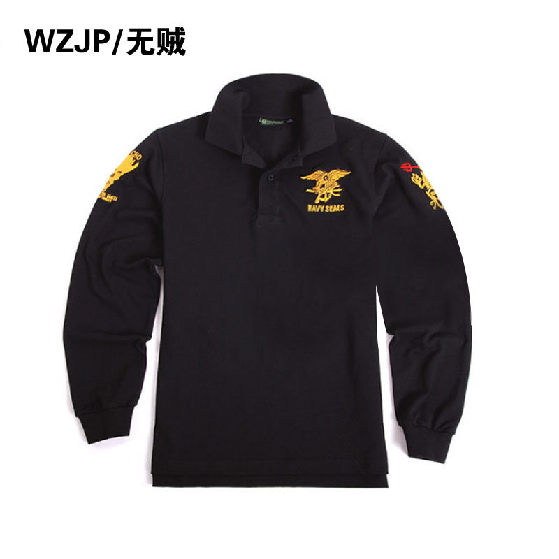 Value off-code clearance WZJP thief-free lapel POLO long sleeve short sleeve T-shirt-Seal assault