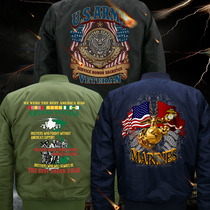 New Ma1 Flight Jacket US Marine Corps Vietnam War Memorial Army Military Fan Jacket