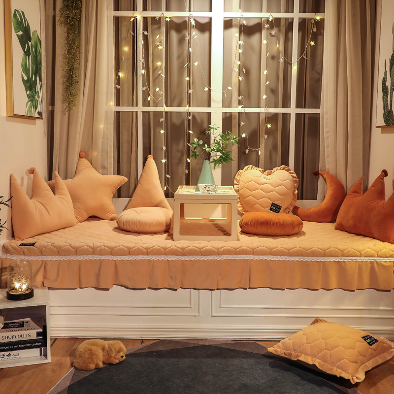 Bay window cushion window cushion European style small luxury custom made simple modern decoration YangTai cushion tatami cushion blanket