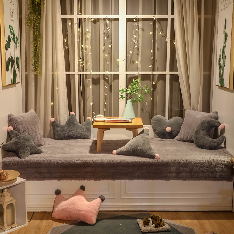 Bay window cushion window sill cushion cover bedroom custom-made simple modern decoration balcony cushion tatami cushion blanket non-slip