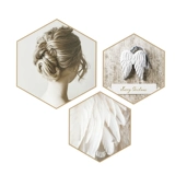 Шестиугольная спальня декоративная живопись кровати живопись скандинавской гостиной фон стена висящая живопись красавица -шляпа Магазин одежды на стенах картина