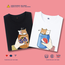 Japanese Retro Tide Brand T-shirt Mens Summer Korean ulzzang Loose Printing Student Men and Women Couple Short Sleeve Top