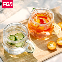 Fuguang glass cup Teacup belt to separate the tea water Female flower tea cup Filter tea cup Household water cup Transparent cup