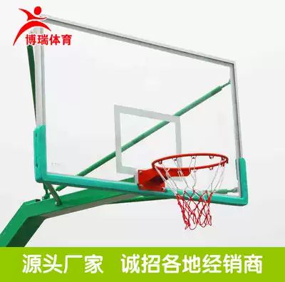Outdoor tempered glass basketball board Aluminum alloy edge indoor basketball rack Adult hanging rebound standard basketball board