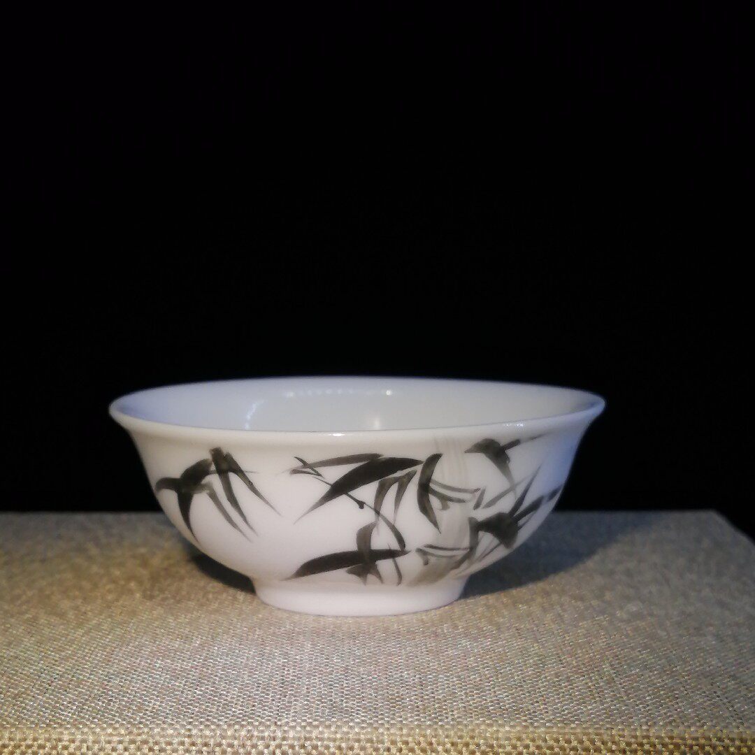 Chaoshan tea culture Anti-mouth tea cup Chaozhou Gongfu Tea tea cup High temperature white porcelain Kung fu eggshell cup