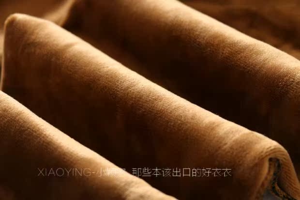 K873 khổng lồ hàng năm cung cấp Mùa đông eo cao hai khóa cộng với quần nhung vàng ấm áp chân thường quần áo cho người béo nữ