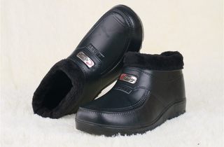 Winter foam shoes - black molded warm and anti-proof shoes