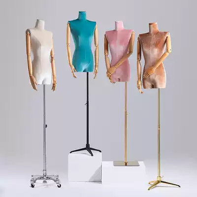 Clothing store model props female half-body Korean version of the flat shoulder small chest full-body model frame high-end window display model dummy