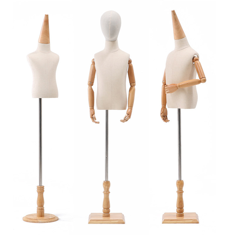 Children's clothing store model props children's children's model half-body display rack clothing store bag head dummy bench