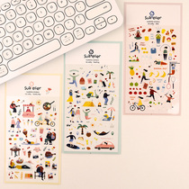 Couples travel fitness shopping gourmet food hand account photo album mobile phone computer waterproof Cup decoration ins Wind stickers