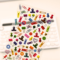 Paper clip sticker hand account material mobile phone keyboard ins Wind decoration small cute PVC waterproof Cup sticker