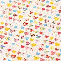 Peach heart love lace sticker hand account photo album Japanese material ins girl heart cute decoration self-adhesive sticker