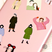 Character stickers couples boys and girls hand account Korean ins Wind cute mobile phone waterproof Cup no trace stickers