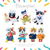 Cat embroidery cloth stickers fashion cartoon animals childrens clothes cute decoration patch cute expression stickers