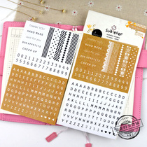 Korea SONIA stickers English alphanumeric hand account material ins girl cute decorative stickers