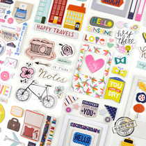 Retro love lace letter animal stickers hand account Korean ins material girl heart cute decorative stickers